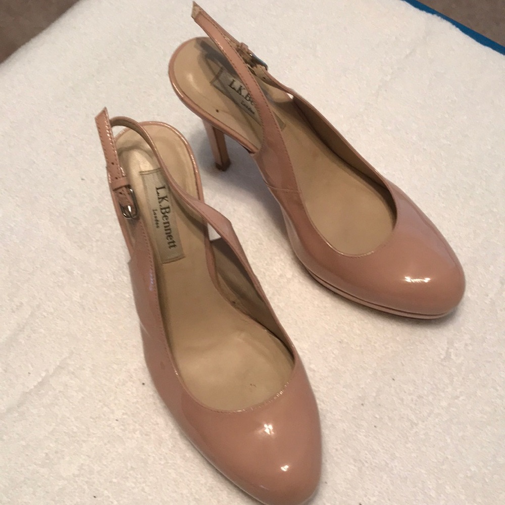 L. K.Bennett Nude Sling-back heels